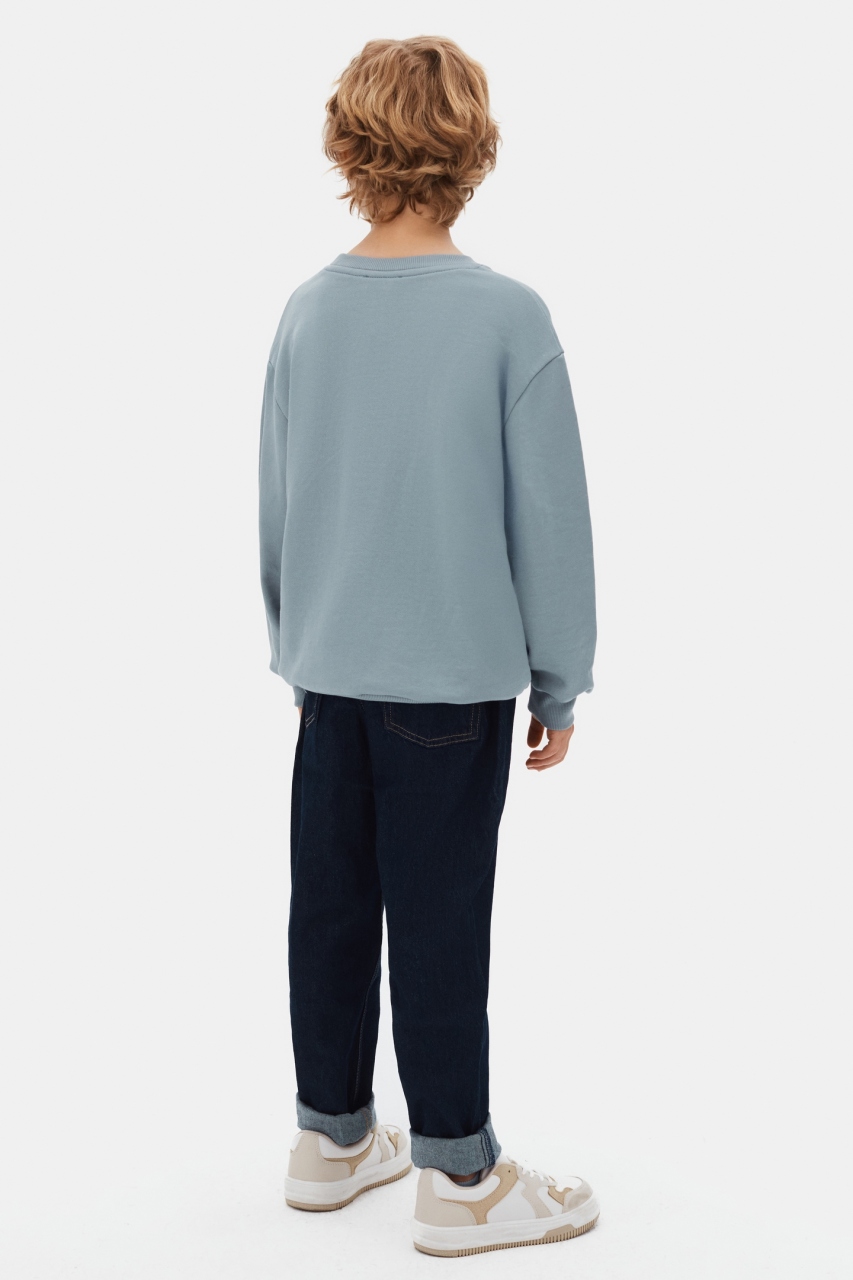 Erkek Çocuk Swaetşirt 8-14 Yaş 49302 Mavi - 6