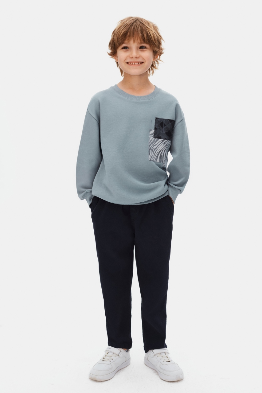 Erkek Çocuk Swaetşirt 8-14 Yaş 49302 Mavi - 7