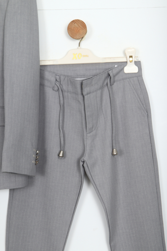 Erkek Çocuk Takım Elbise 5-8 Yaş 23930-2 Gri - 3