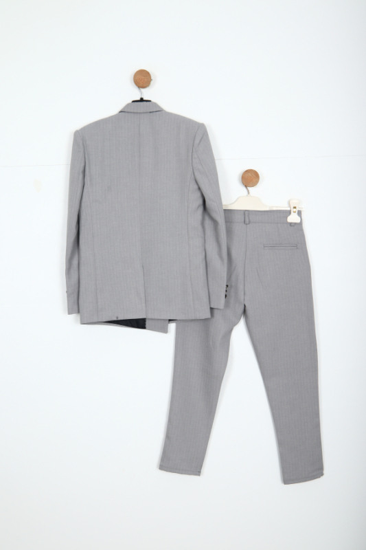Erkek Çocuk Takım Elbise 5-8 Yaş 23930-2 Gri - 4