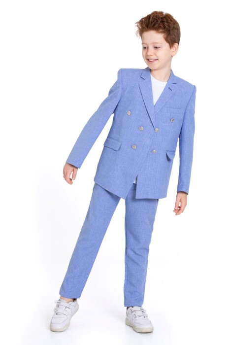 Erkek Çocuk Takım Elbise 5-8 Yaş 23930-3 Mavi - 2