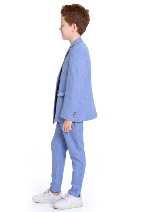 Erkek Çocuk Takım Elbise 5-8 Yaş 23930-3 Mavi - 3