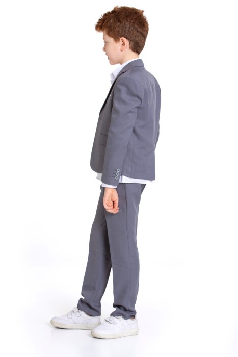 Erkek Çocuk Takım Elbise 9-12 Yaş 25901-3 Gri - 7