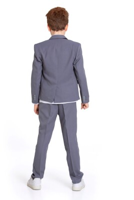 Erkek Çocuk Takım Elbise 9-12 Yaş 25901-3 Gri - 8