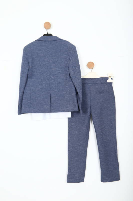 Erkek Çocuk Takım Elbise 5-8 Yaş 25903 Mavi - 4