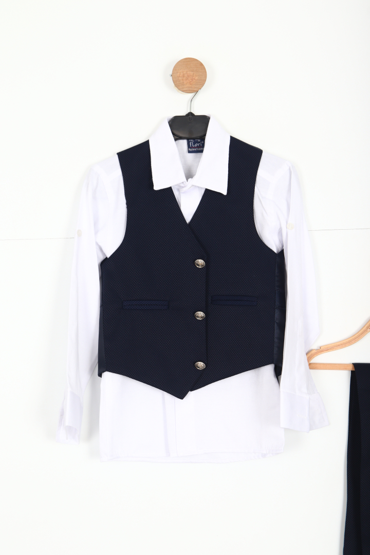 Erkek Çocuk Takım Elbise 2-5 Yaş 23908-2 Lacivert - 6