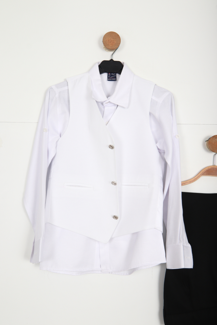 Erkek Çocuk Takım Elbise 2-5 Yaş 23908-2 Beyaz - 5