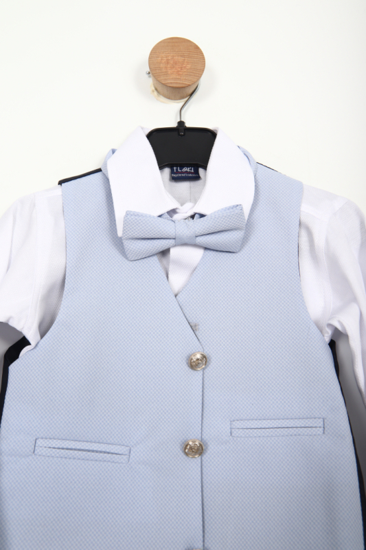 Erkek Çocuk Takım Elbise 2-5 Yaş 23908-2 Mavi - 5