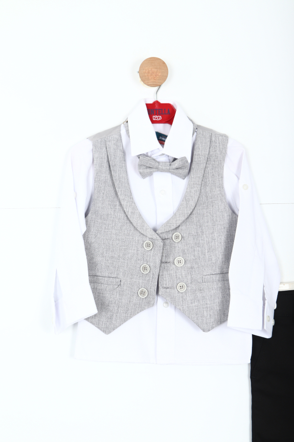 Erkek Çocuk Takım Elbise 1-10 Yaş 2435 Açık Gri - 5