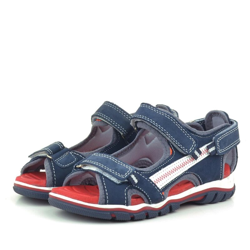 Rakerplus Hakiki Deri Lacivert Outdoor Erkek Çocuk Sandalet - 3