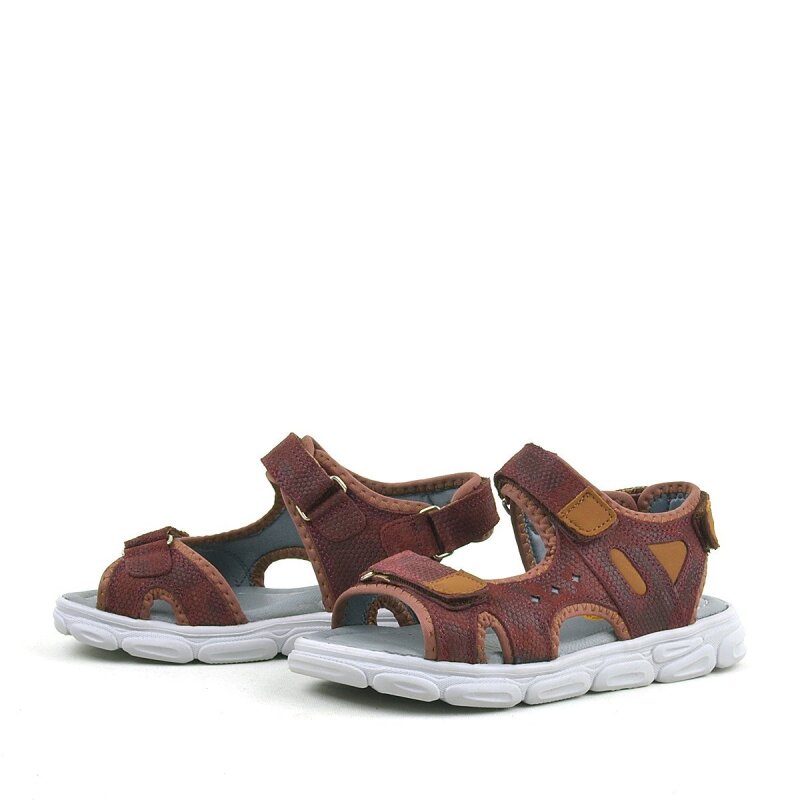 Rakerplus Flint Hakiki Deri Bordo Çocuk Sandalet - 4