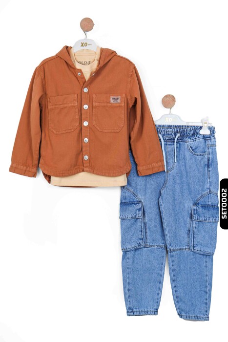 Erkek Çocuk Tişört 5-14 Yaş 1727 Camel - 7