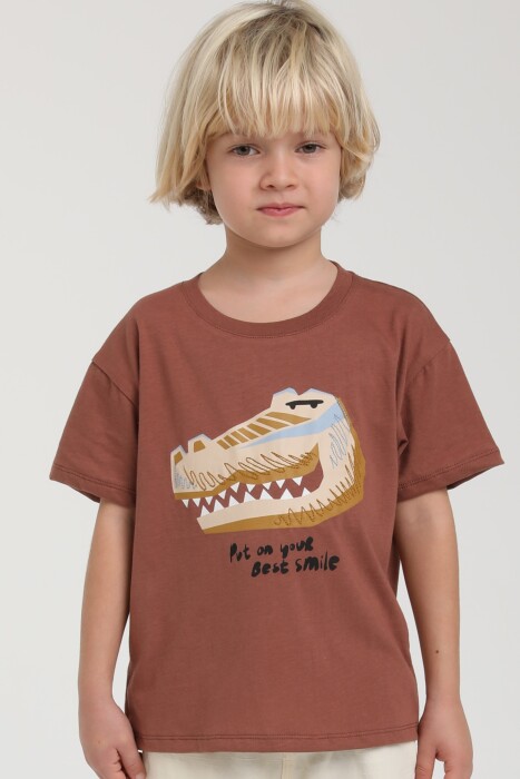 Erkek Çocuk Tişört 1-4 Yaş 1787 Bordo - 1