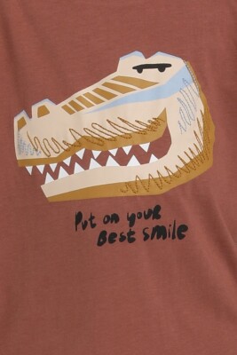 Erkek Çocuk Tişört 1-4 Yaş 1787 Bordo - 2