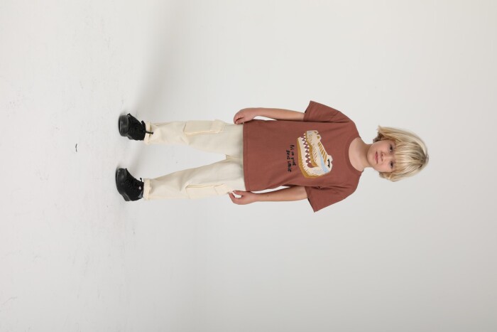 Erkek Çocuk Tişört 1-4 Yaş 1787 Bordo - 3