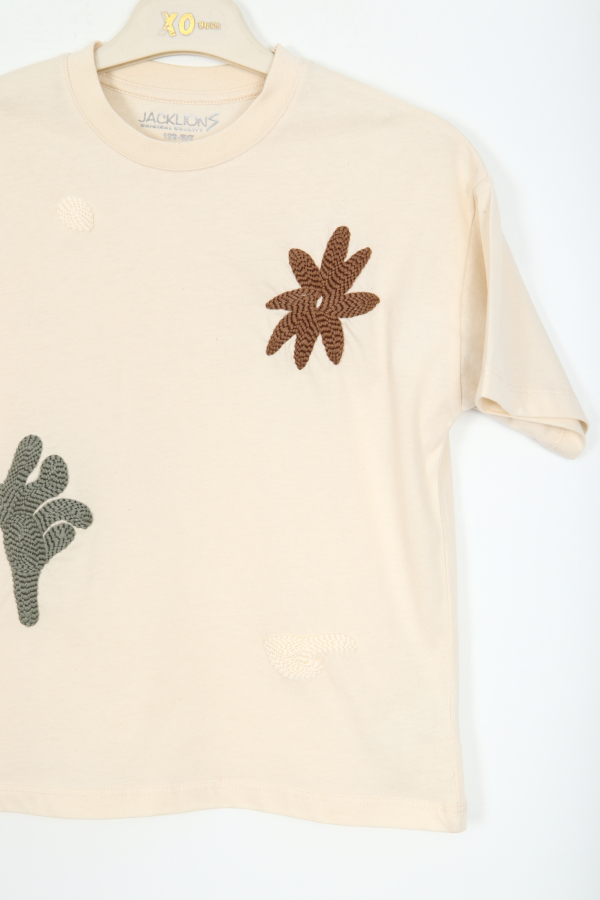 Erkek Çocuk Tişört 4-8 Yaş 1795 Taş Rengi - 2