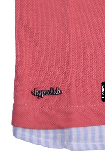 %100 Pamuklu Gözlük Baskılı Erkek Çocuk Düğmeli Polo Tişört 1-5 Yaş 8148 Kırmızı - 4