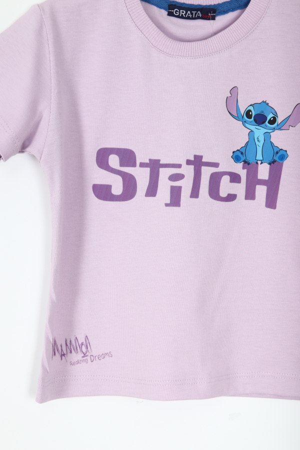 Erkek Çocuk Tişort 1-5 Yaş 8274 Mor - 2