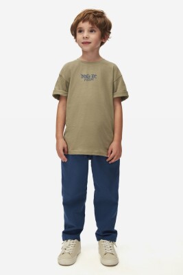 Erkek Çocuk Tişort 4-8 Yaş 48524 Haki - 2