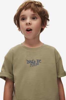 Erkek Çocuk Tişort 4-8 Yaş 48524 Haki - 3