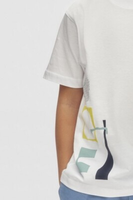 Erkek Çocuk Tişort 4-8 Yaş 48545 Beyaz - 2