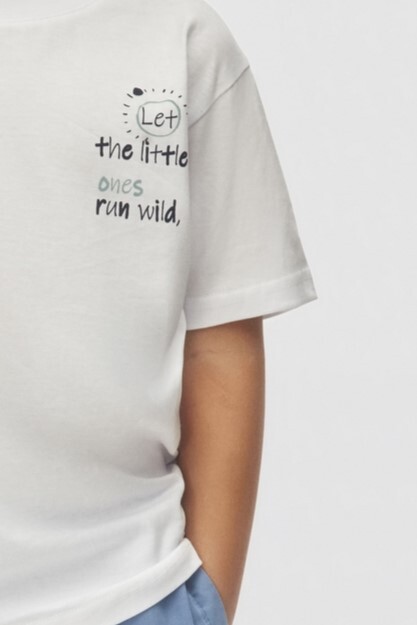 Erkek Çocuk Tişort 4-8 Yaş 48545 Beyaz - 3