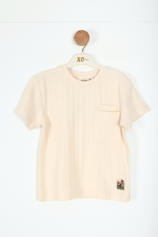 Erkek Çocuk Tişort 4-8 Yaş 48548 Krem - 1