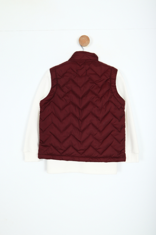 Erkek Çocuk Yelek Ve Sweatshirt 6-16 Yaş 2146 Bordo - 4