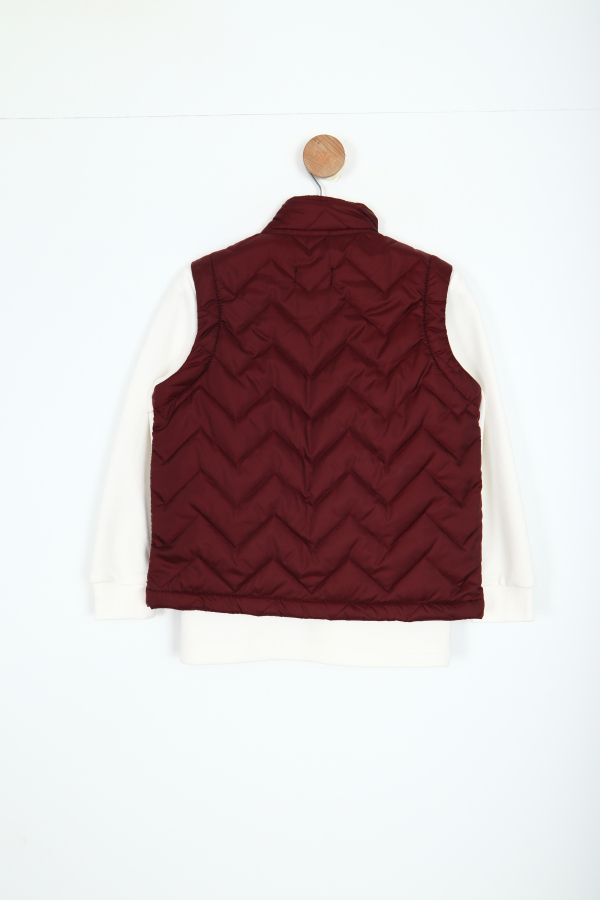 Erkek Çocuk Yelek Ve Sweatshirt 6-16 Yaş 2146 Bordo - 4
