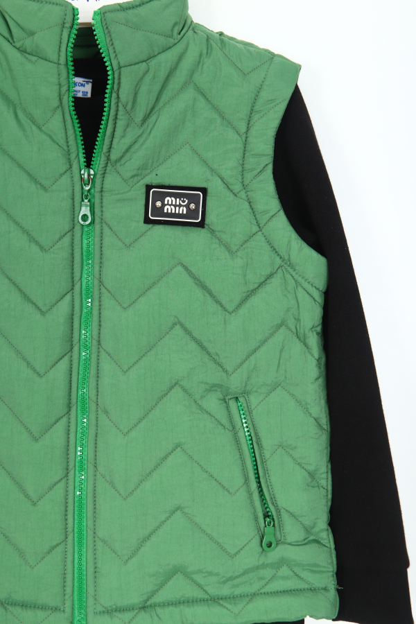 Erkek Çocuk Yelek Ve Sweatshirt 6-16 Yaş 2146 Yeşil - 2