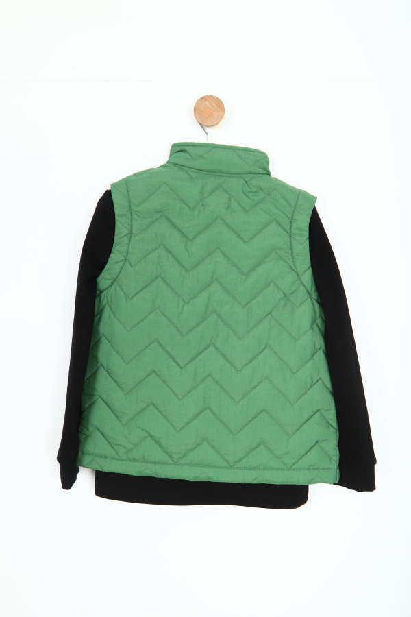 Erkek Çocuk Yelek Ve Sweatshirt 6-16 Yaş 2146 Yeşil - 6