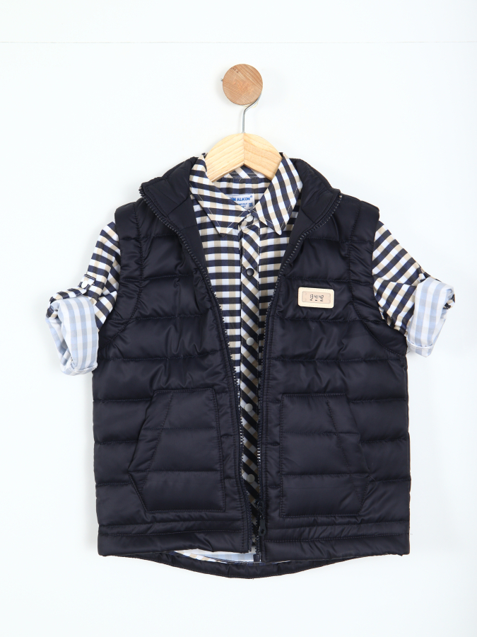 Erkek Çocuk Yelek Ve Sweatshirt 6-16 Yaş 2147 Lacivert - 1