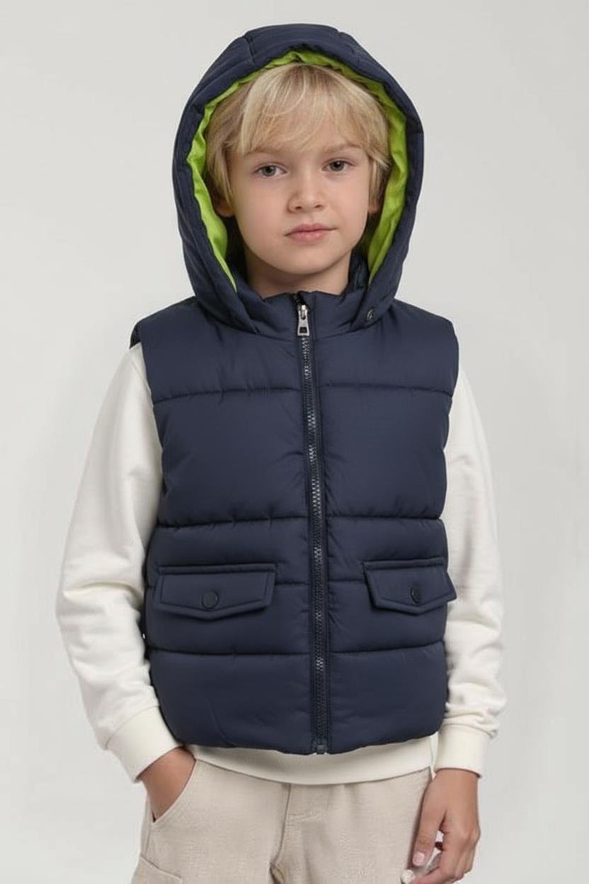 Erkek Çocuk Yelek 1-4 Yaş 49606 Lacivert - 3