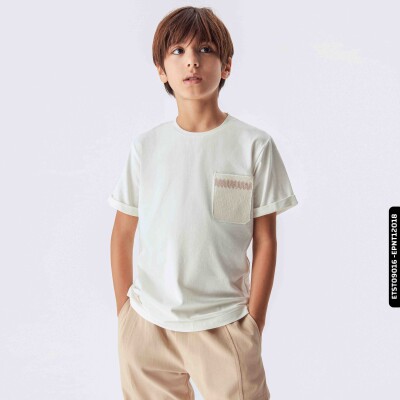 Erkek Etnik Cepli Tshirt 8-14 Yaş 44318 Etst09016 - xo kids