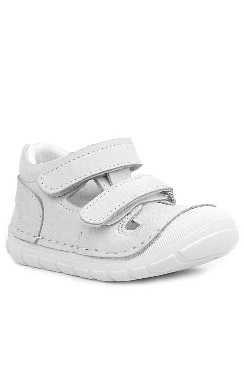 Rakerplus Ruby Hakiki Deri Beyaz Yazlık İlk Adım Ayakkabısı - 1
