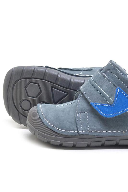 Rakerplus Popeye Hakiki Deri Gri Mavi İlk Adım Unisex Bebek Ayakkabısı - 4