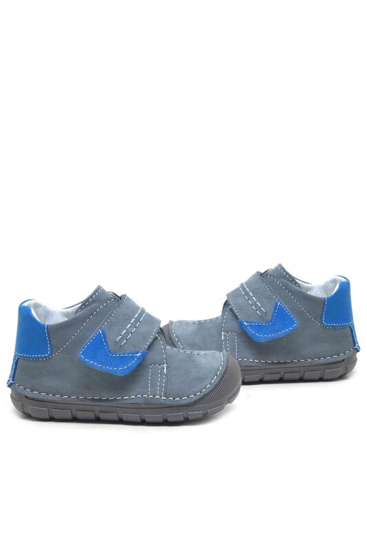 Rakerplus Popeye Hakiki Deri Gri Mavi İlk Adım Unisex Bebek Ayakkabısı - 5