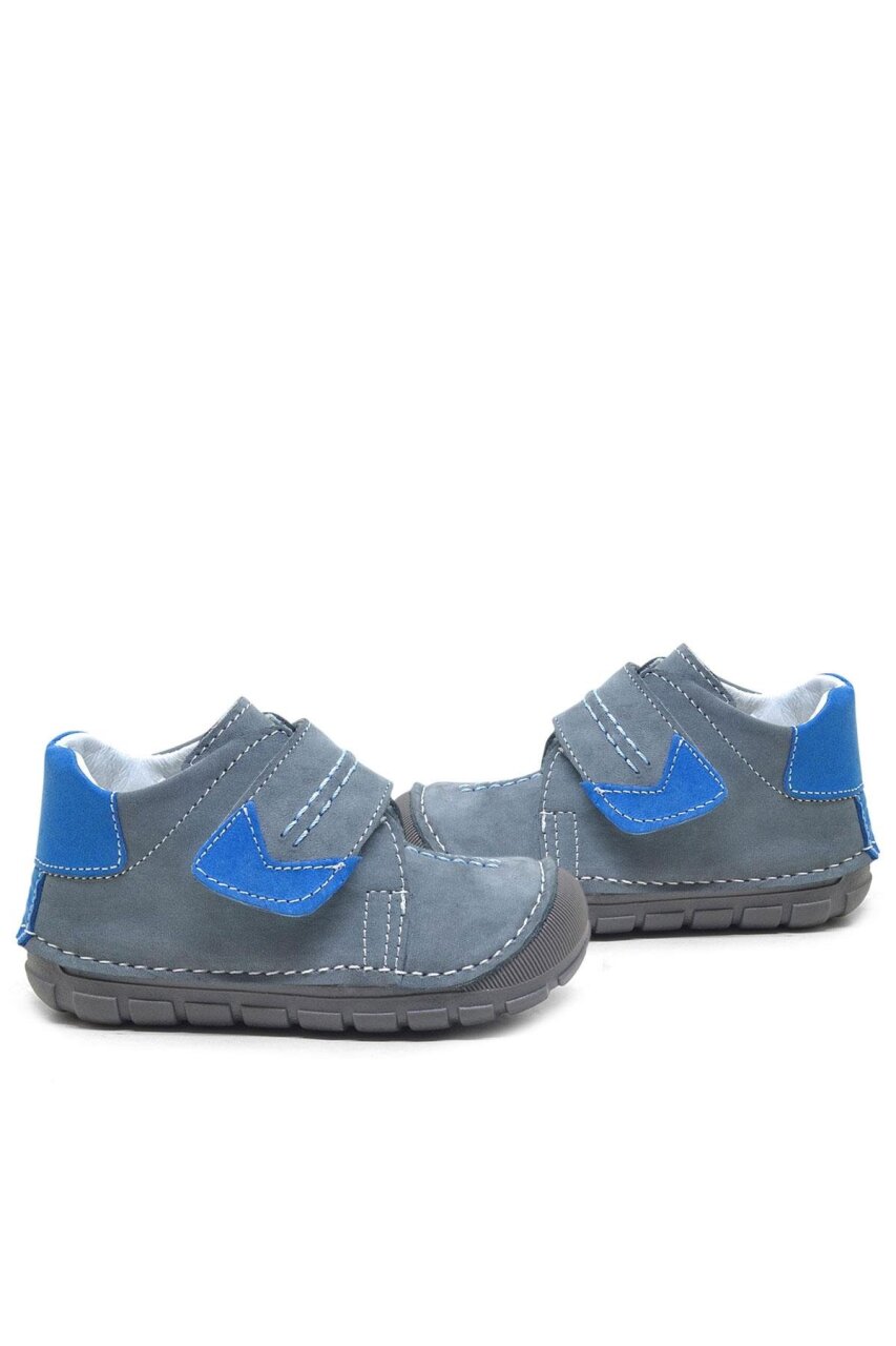 Rakerplus Popeye Hakiki Deri Gri Mavi İlk Adım Unisex Bebek Ayakkabısı - 5