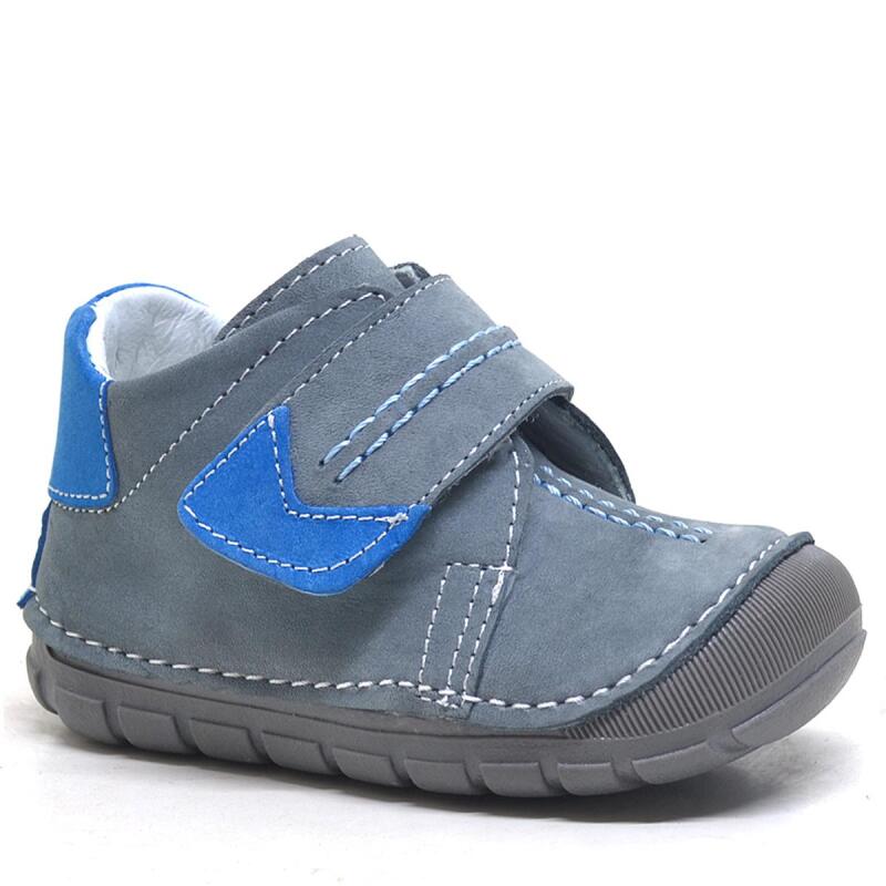 Rakerplus Popeye Hakiki Deri Gri Mavi İlk Adım Unisex Bebek Ayakkabısı - 7