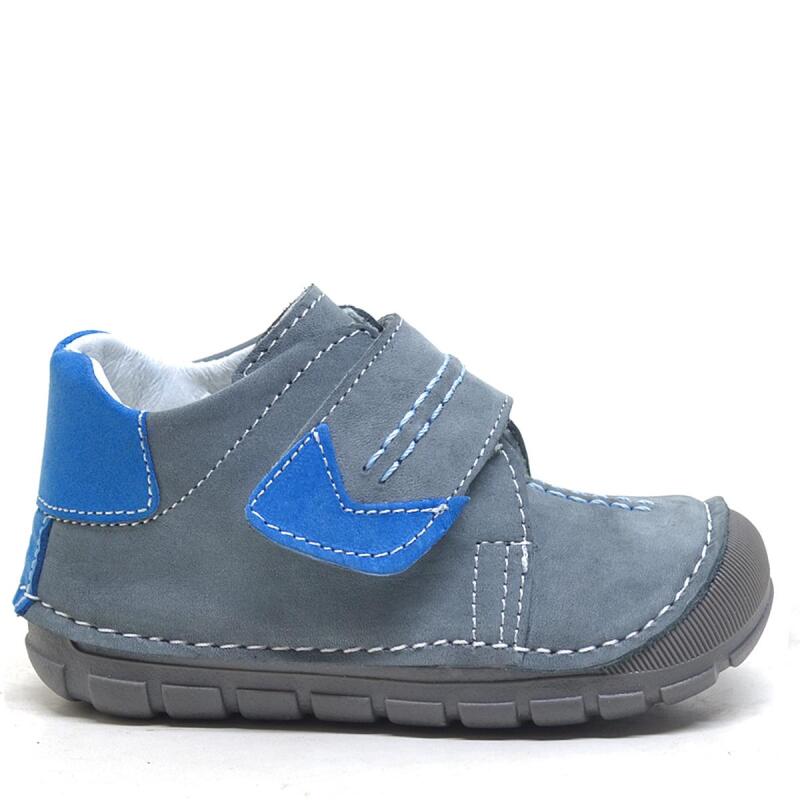 Rakerplus Popeye Hakiki Deri Gri Mavi İlk Adım Unisex Bebek Ayakkabısı - 8
