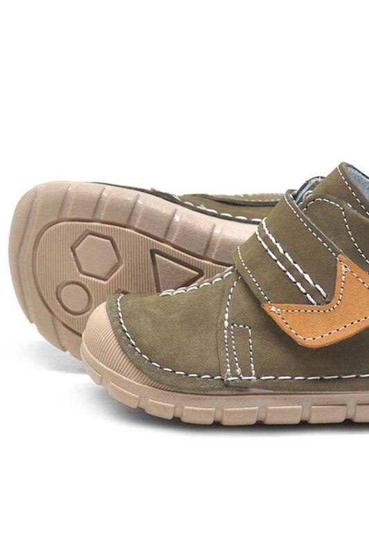 Rakerplus Popeye Hakiki Deri Haki İlk Adım Unisex Bebek Ayakkabısı - 5