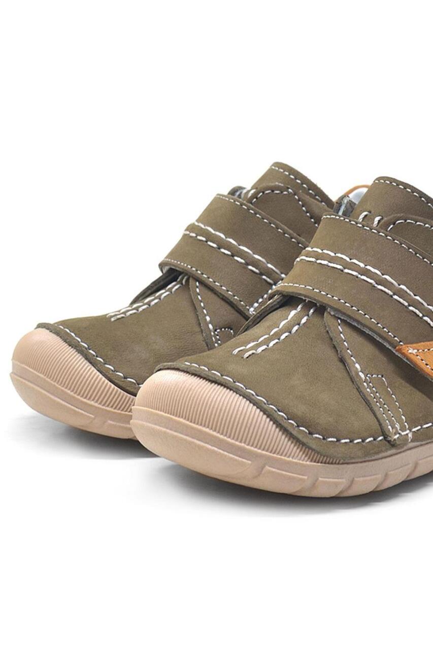 Rakerplus Popeye Hakiki Deri Haki İlk Adım Unisex Bebek Ayakkabısı - 6