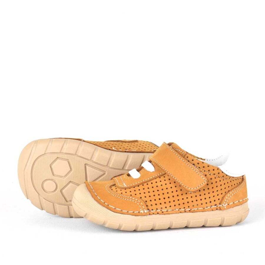 Hakiki Deri Taba İlk Adım Erkek Bebek Ayakkabı - 4