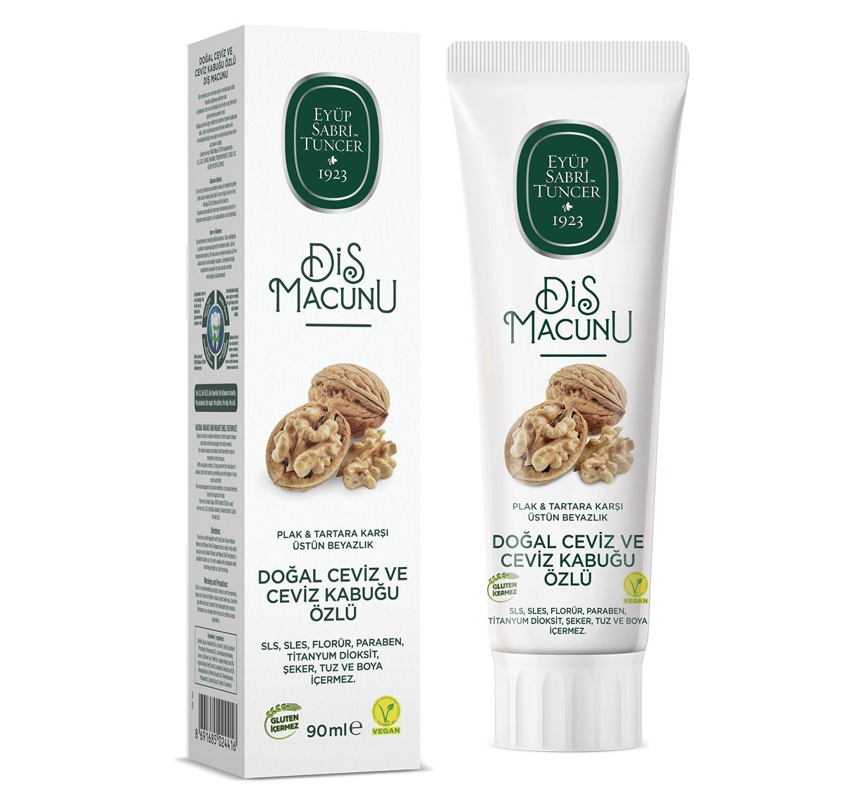 معجون أسنان أيوب صبري تونجر الطبيعي 90 جم من مستخلص قشرة الجوز والجوز - 1