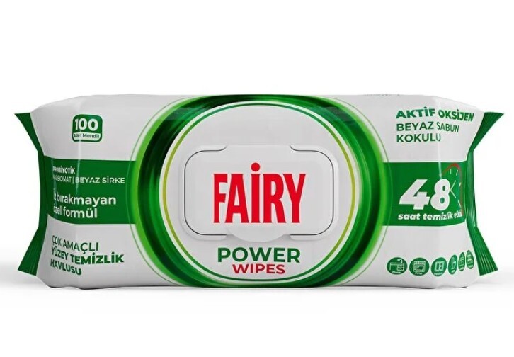 Fairy Power Yüzey Temizlik Havlusu 100'Lü Beyaz Sabun - 1