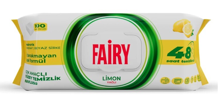 Fairy Power Yüzey Temizlik Havlusu 100'Lü Limon - 1
