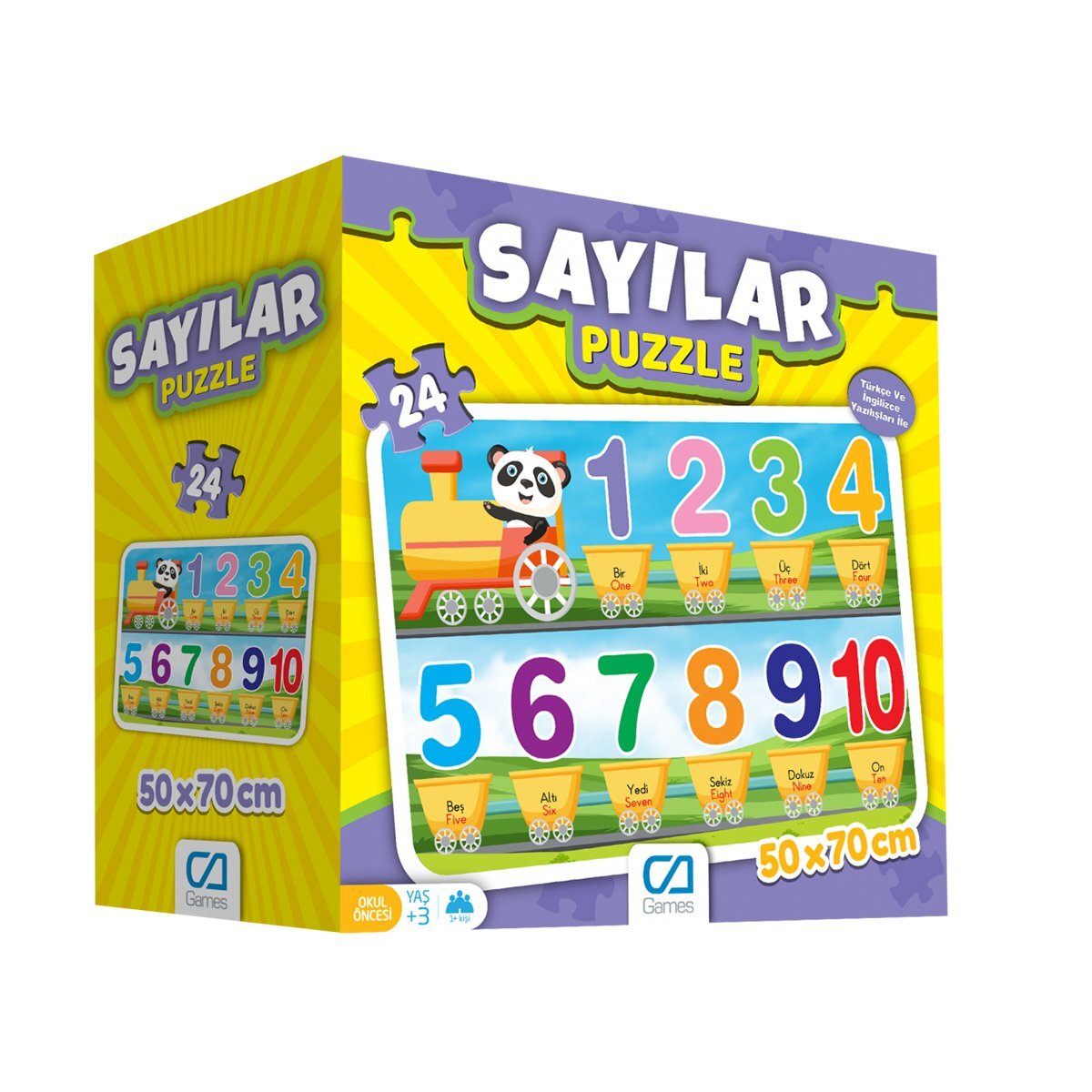 Games Sayılar Yer Puzzle 50x70cm 24 Parça 5134 - 1