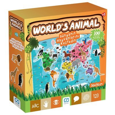 Games World's Animal 100 Parça Puzzle 5152 - 1