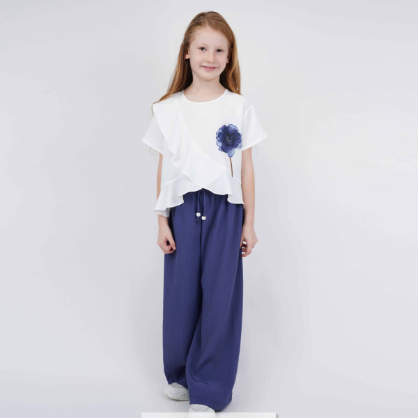 P-003355 (bes 9444) Kız Bluz 6-14 Yaş Ekru - BEST KIDS