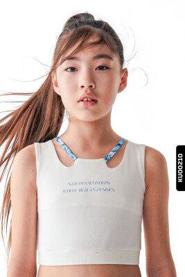 Sleeveless Digital Printed Girl's Blouse 8-14 Years 36315 - NK KİDS